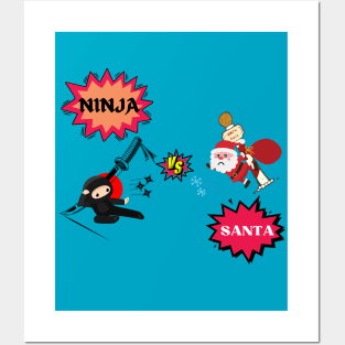 Ninja VS. Santa Posters and Art